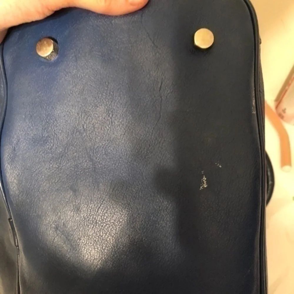 Rebecca MINKOFF blue leather satchel two way bag